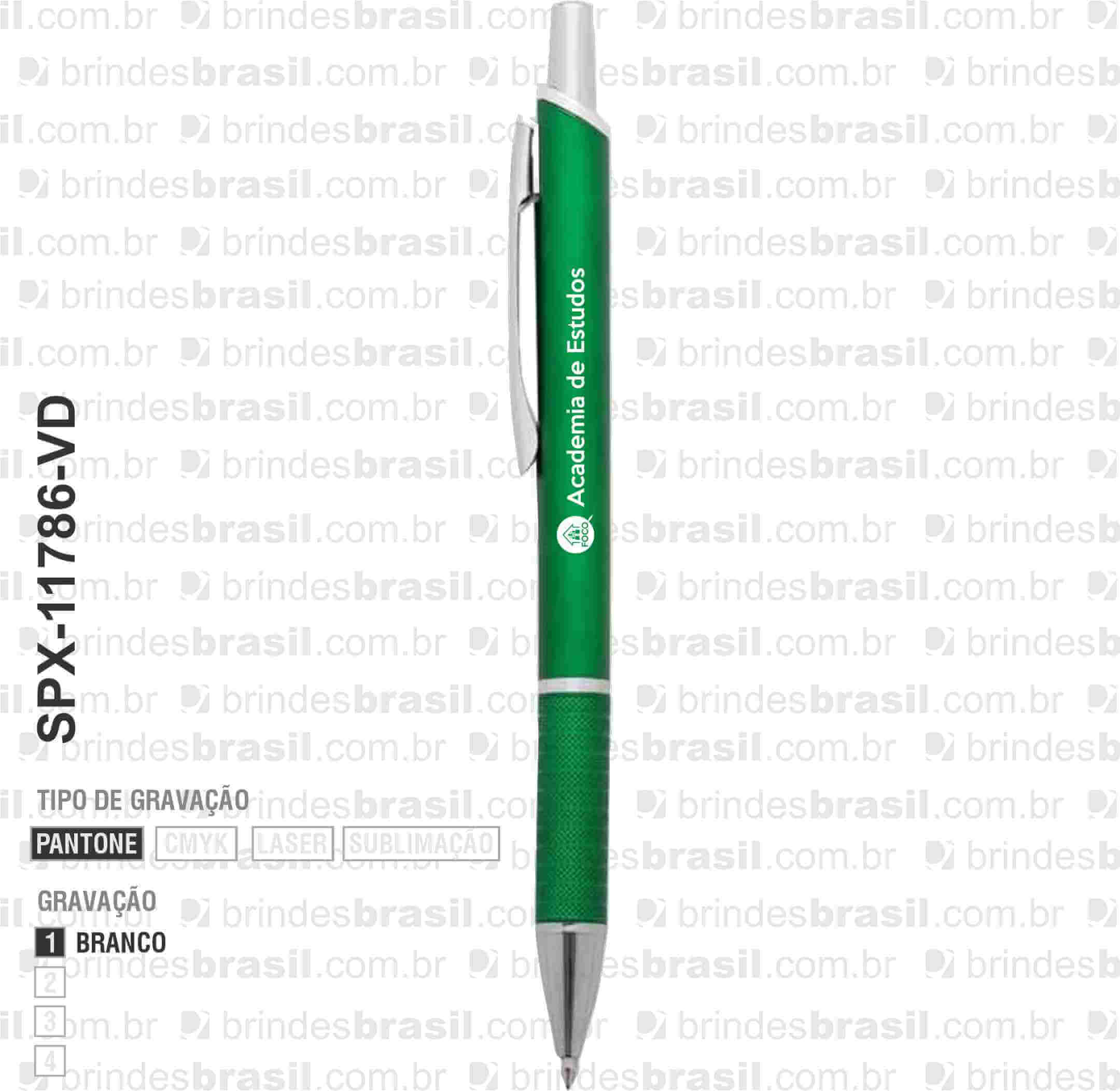 CANETA PLÁSTICA FOSCA SPX-11786-VD NA COR VERDE - Imagem 3