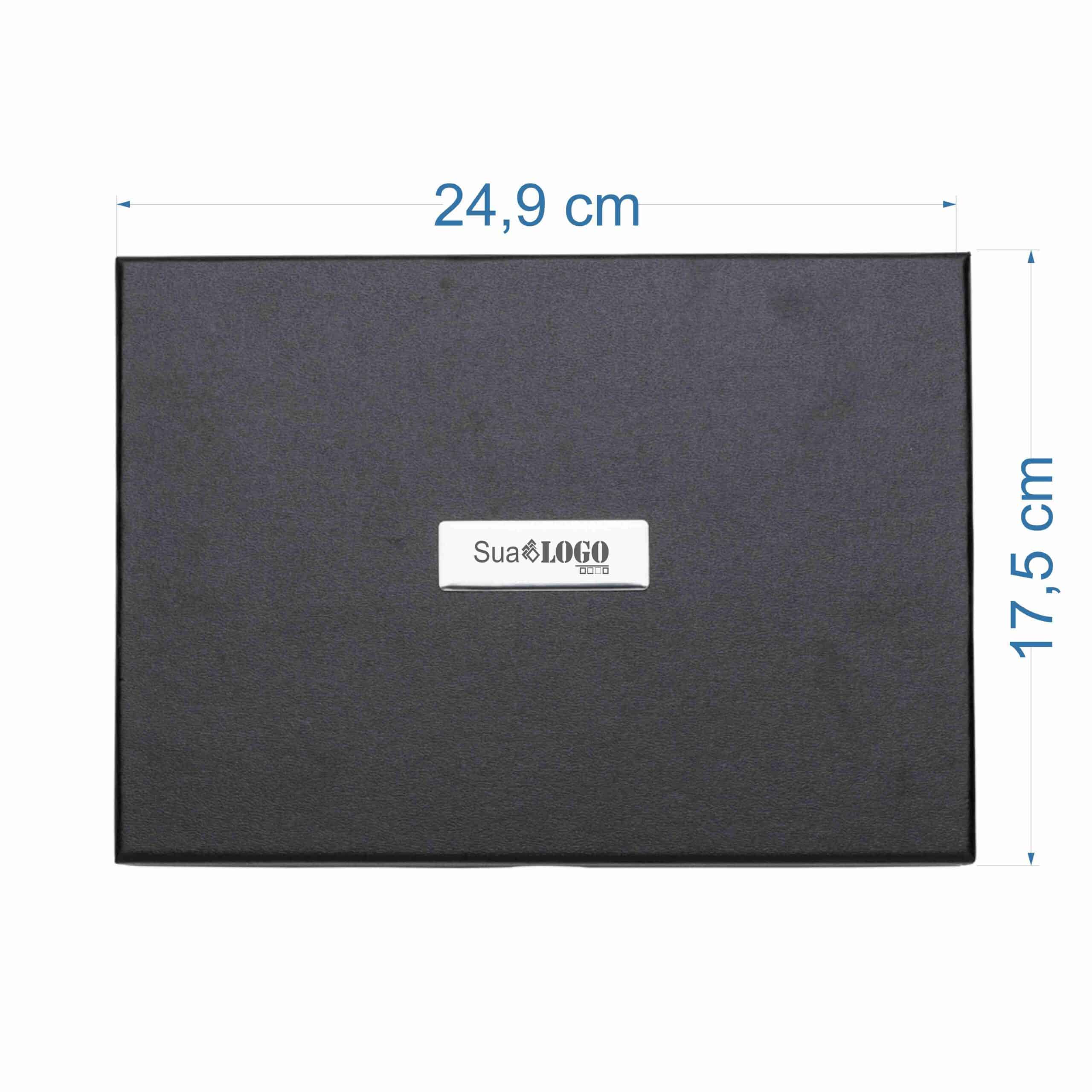 KIT CANETA E CADERNETA TIPO MOLESKINE SPX-10998-PRE NA COR PRETO - Imagem 3