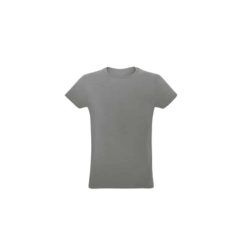 Camiseta unissex de corte regular em malha 100% algodão (170 g/m2) com fio 30/1 penteado.