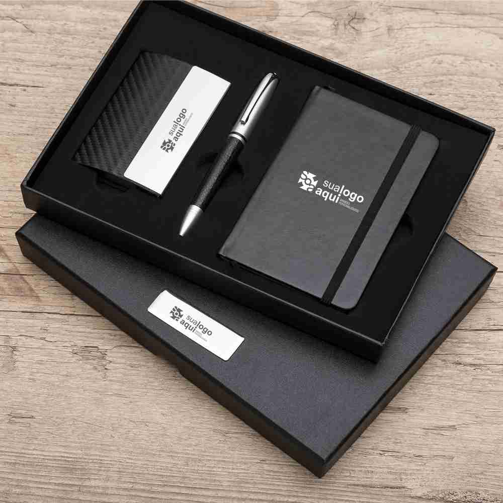 KIT CANETA E CADERNETA TIPO MOLESKINE SPX-10998-PRE NA COR PRETO - Imagem 2