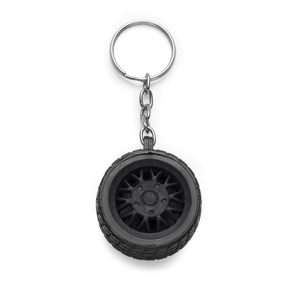 CHAVEIRO FORMATO PNEU  SPX-10123-PRE/PRE NA COR PRETO