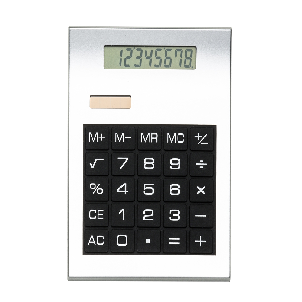 CALCULADORA 8 DIGITOS SPX-02732-PRA/PRE NA COR PRATA