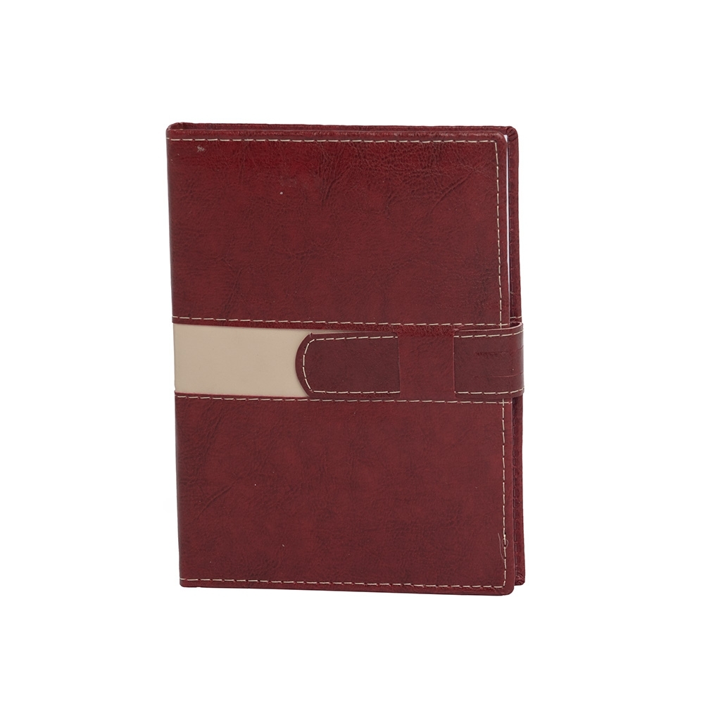 AGENDA DIÁRIA COM FECHO E SUPORTE PRA CANETA SPX-13919-VM/CRE NA COR VERMELHO