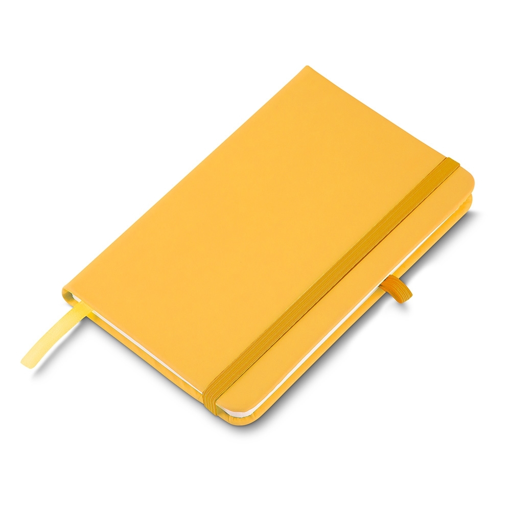 CADERNETA EMBORRACHADA COM PORTA CANETA SPX-14091-AMA NA COR AMARELO