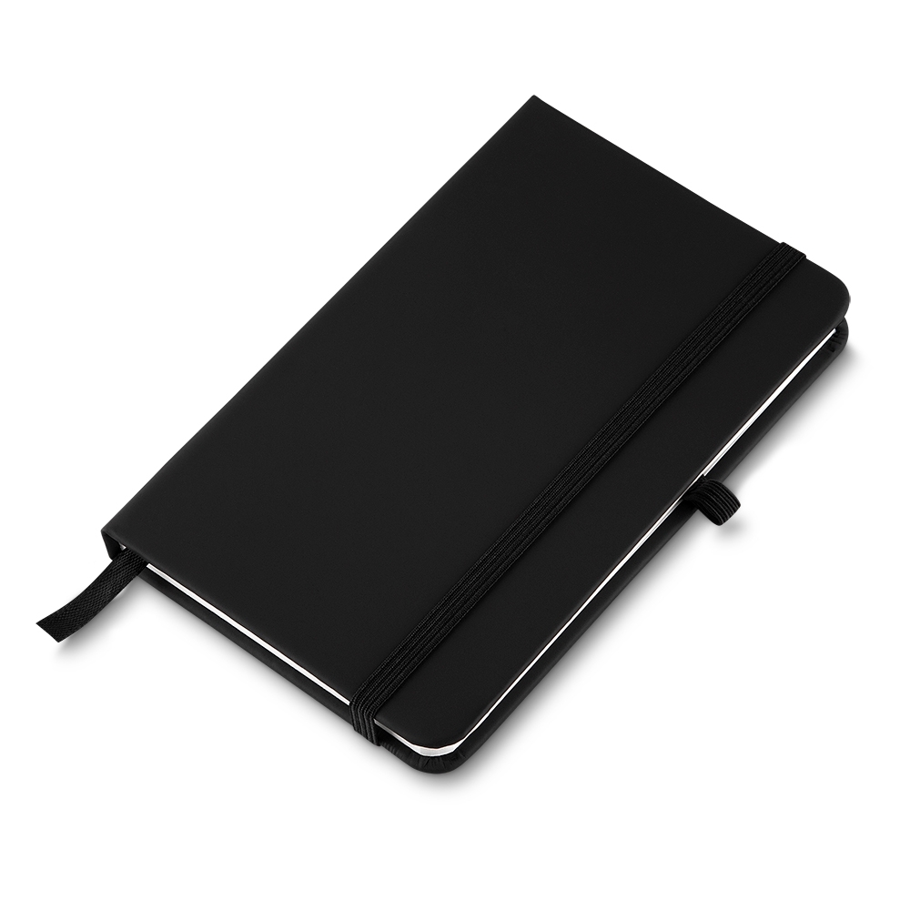 CADERNETA EMBORRACHADA COM PORTA CANETA SPX-14091-PRE NA COR PRETO