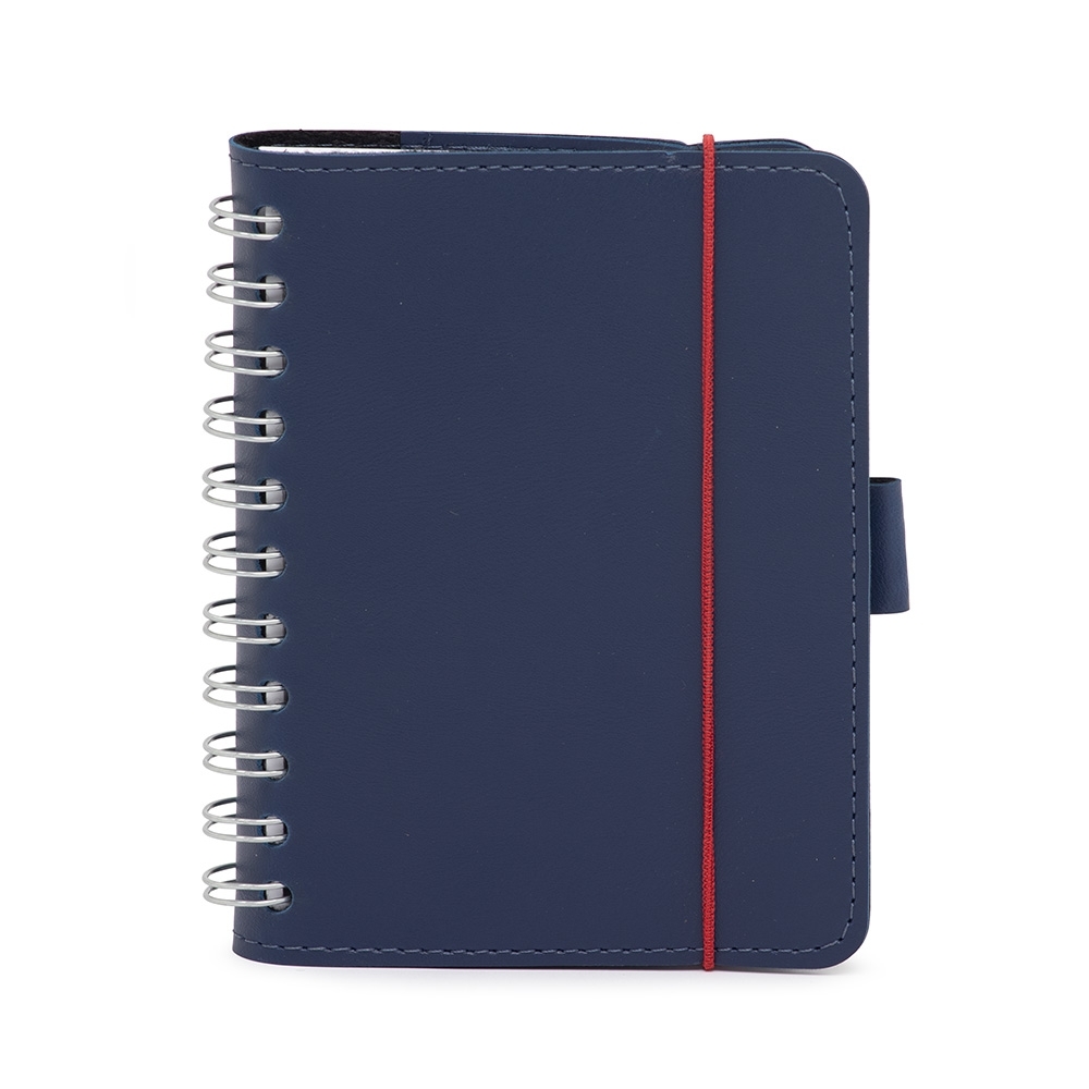 CADERNETA DE COURO SINTÉTICO SPX-15093-AZU NA COR AZUL