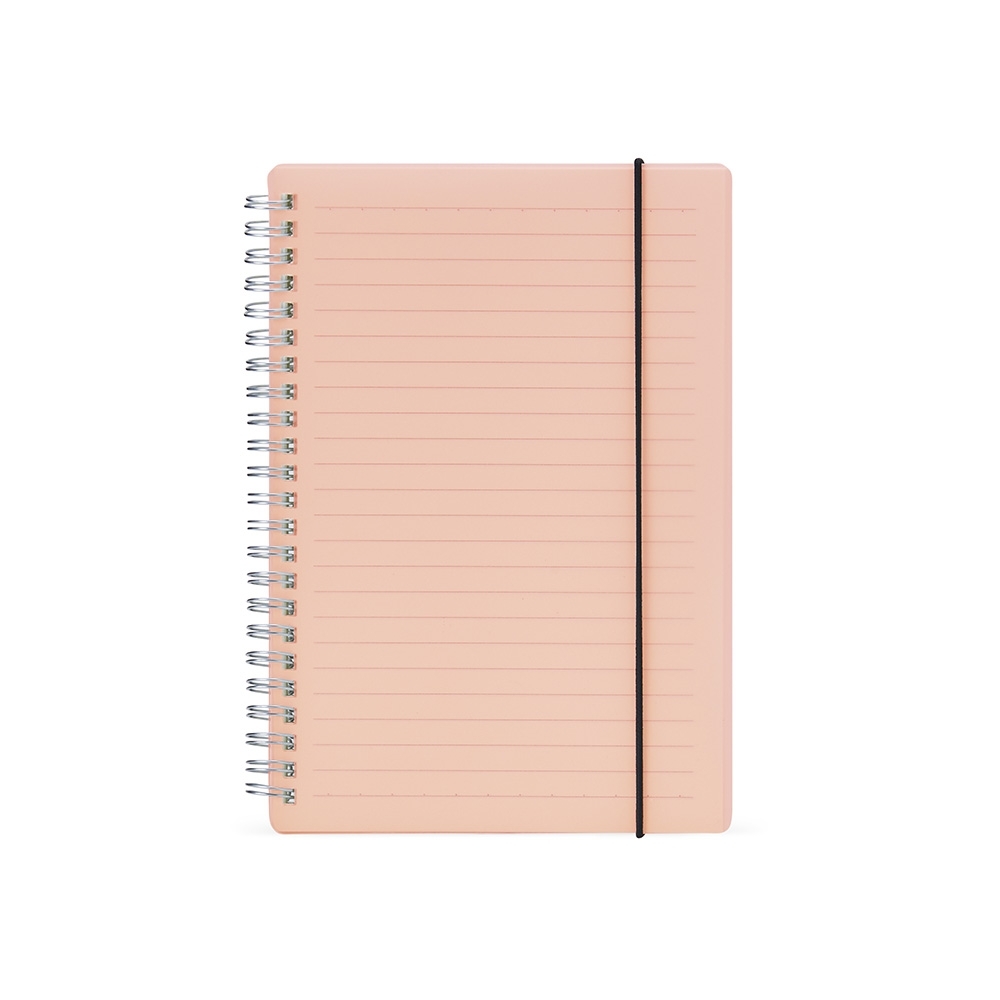 CADERNO COM CAPA PLÁSTICA SPX-05058-ROS NA COR ROSA