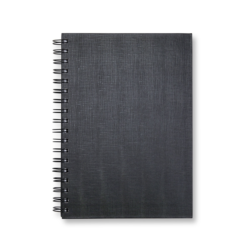 CADERNO CAPA LINHO SPX-15231-PRE NA COR PRETO