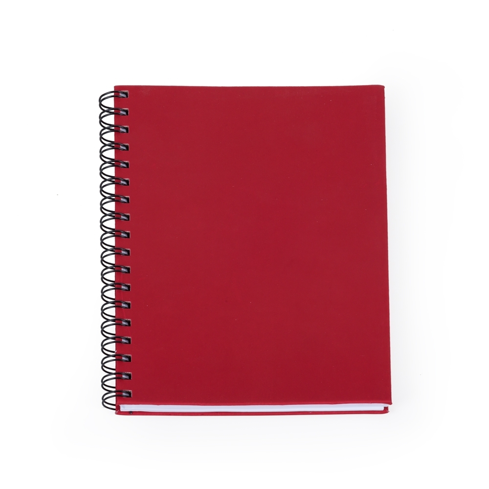 CADERNO CAPA EMBORRACHADA SPX-13708-VM NA COR VERMELHO