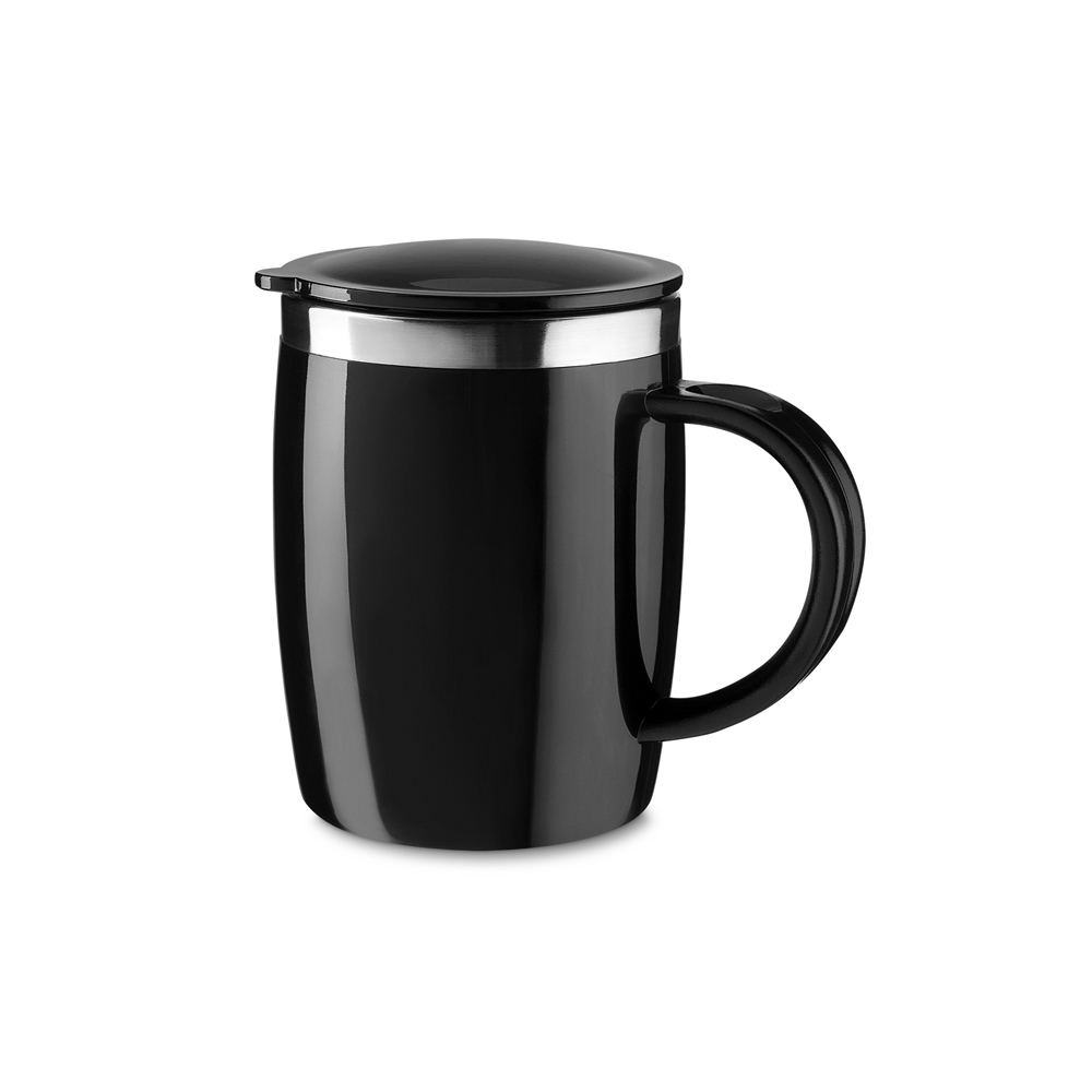 CANECA PLÁSTICA 400ML SPX-14617-PRE NA COR PRETO