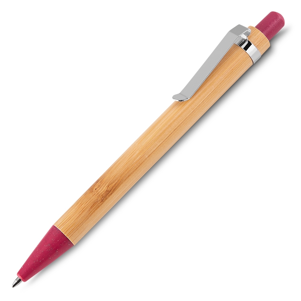 CANETA BAMBU C/ ESTOJO PAPEL SPX-14671-VM NA COR MADEIRA