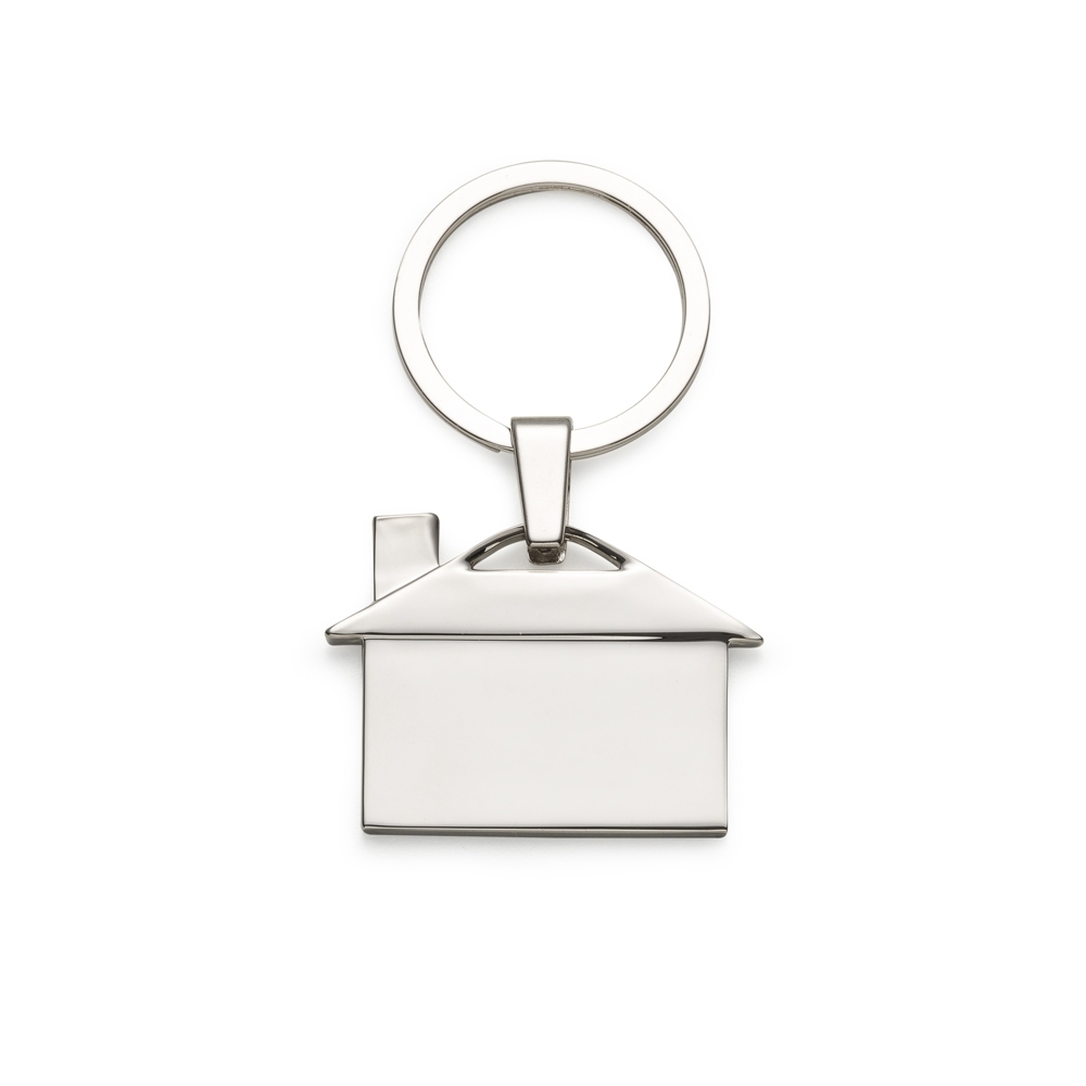 CHAVEIRO FORMATO CASA BRILHANTE  SPX-12209-CAIXINHA-PRA NA COR PRATA