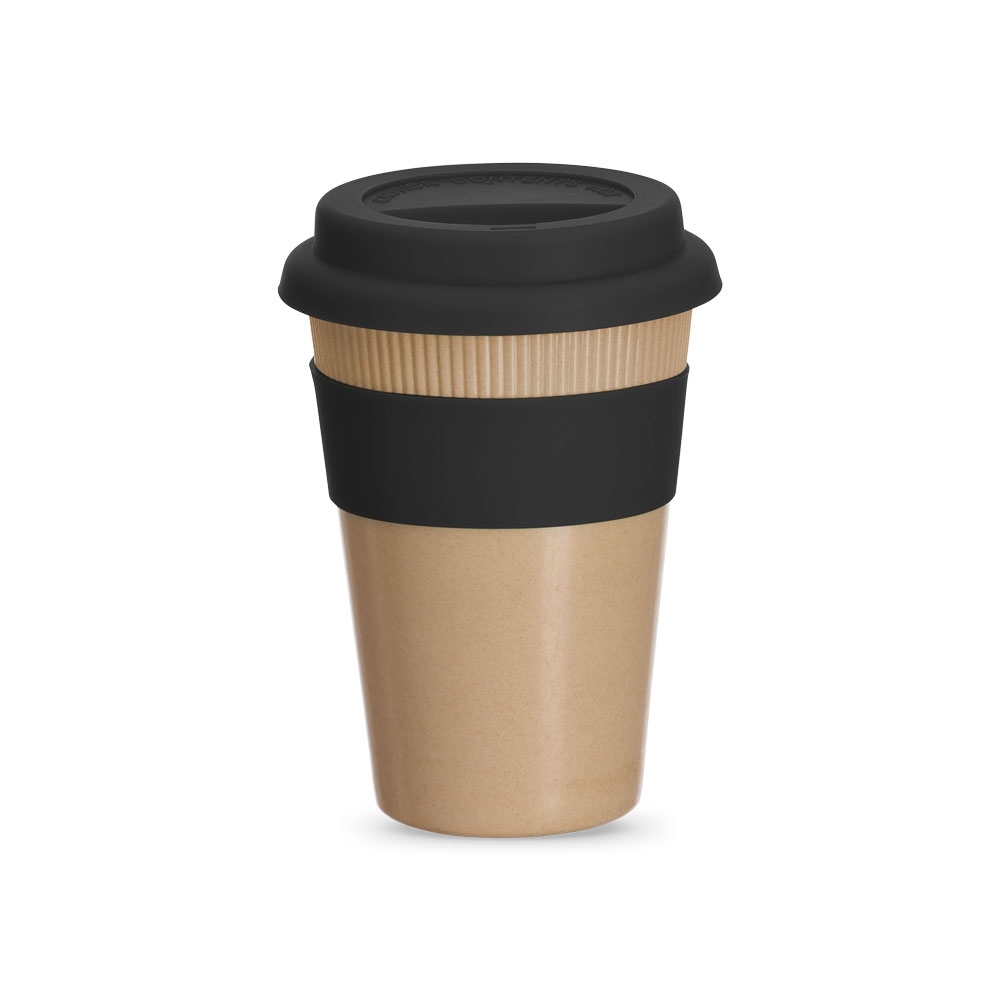 COPO FIBRA BAMBU C/ TAMPA SPX-14326-PRE NA COR PRETO