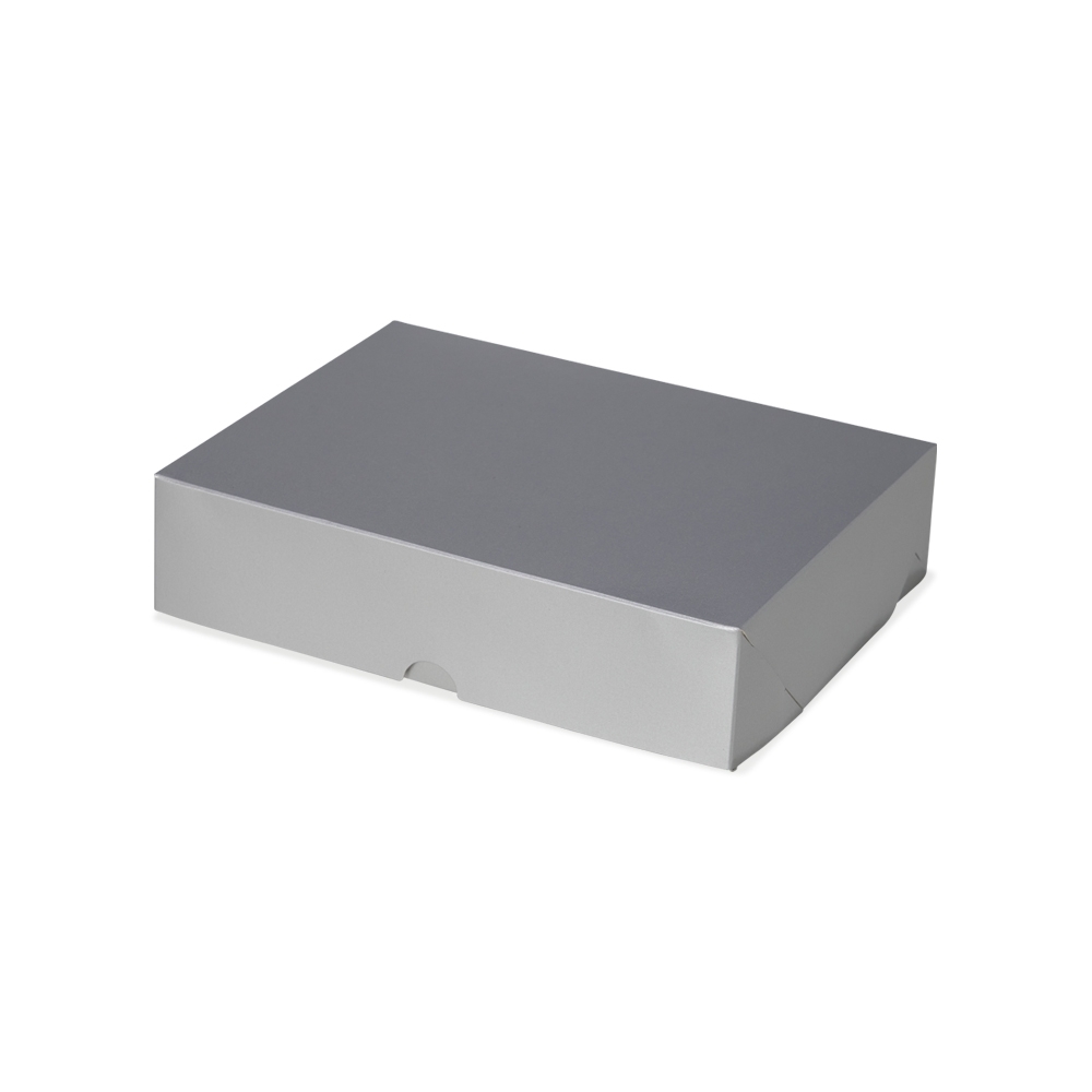 EMBALAGEM RETANGULAR P SPX-14748P-PRA NA COR PRATA