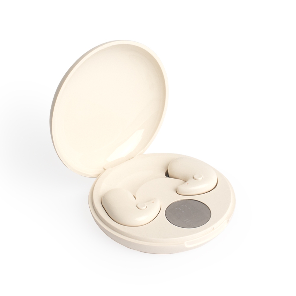 FONE DE OUVIDO BLUETOOTH COM CASE CARREGADOR SPX-06084-BEG NA COR BEGE