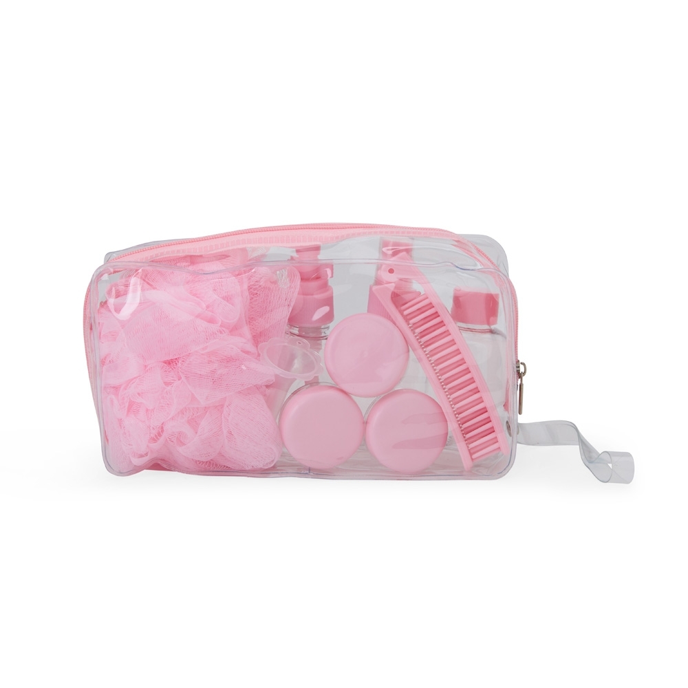 KIT VIAGEM 10 PEÇAS SPX-18928-ROS NA COR ROSA