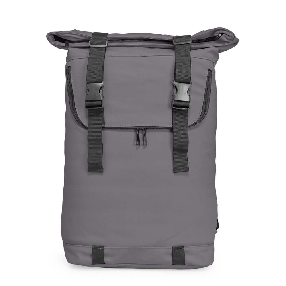 MOCHILA DE COURO SINTÉTICO 34 LITROS SPX-E@07034-CIN NA COR CHUMBO