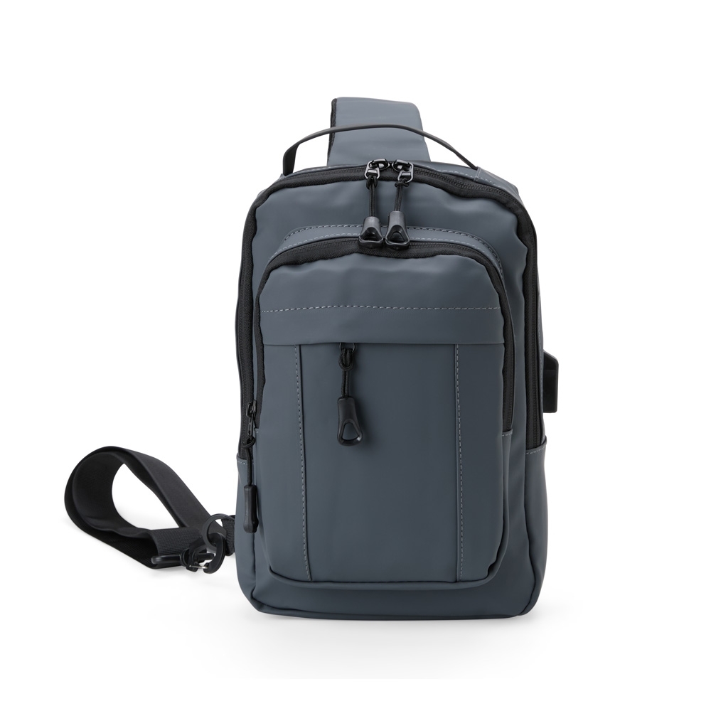 MOCHILA DE OMBRO USB 8L SPX-08131-CIN NA COR CHUMBO