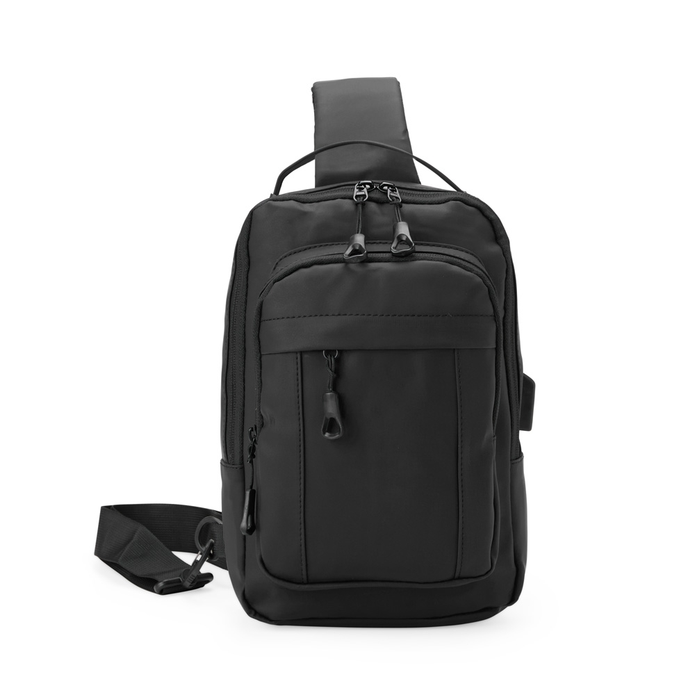 MOCHILA DE OMBRO USB 8L SPX-08131-PRE NA COR PRETO
