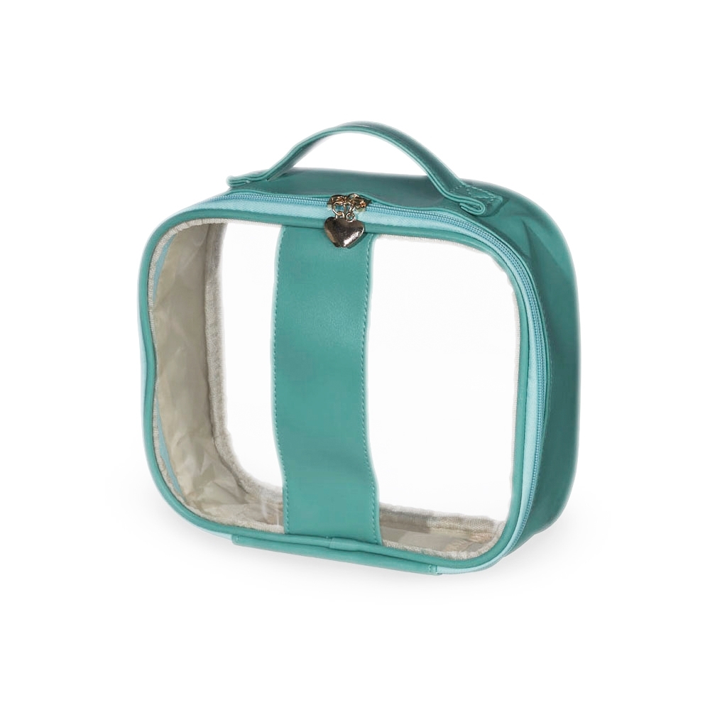 NECESSAIRE EM PVC E PU TAM.M SPX-18647M-VD NA COR VERDE