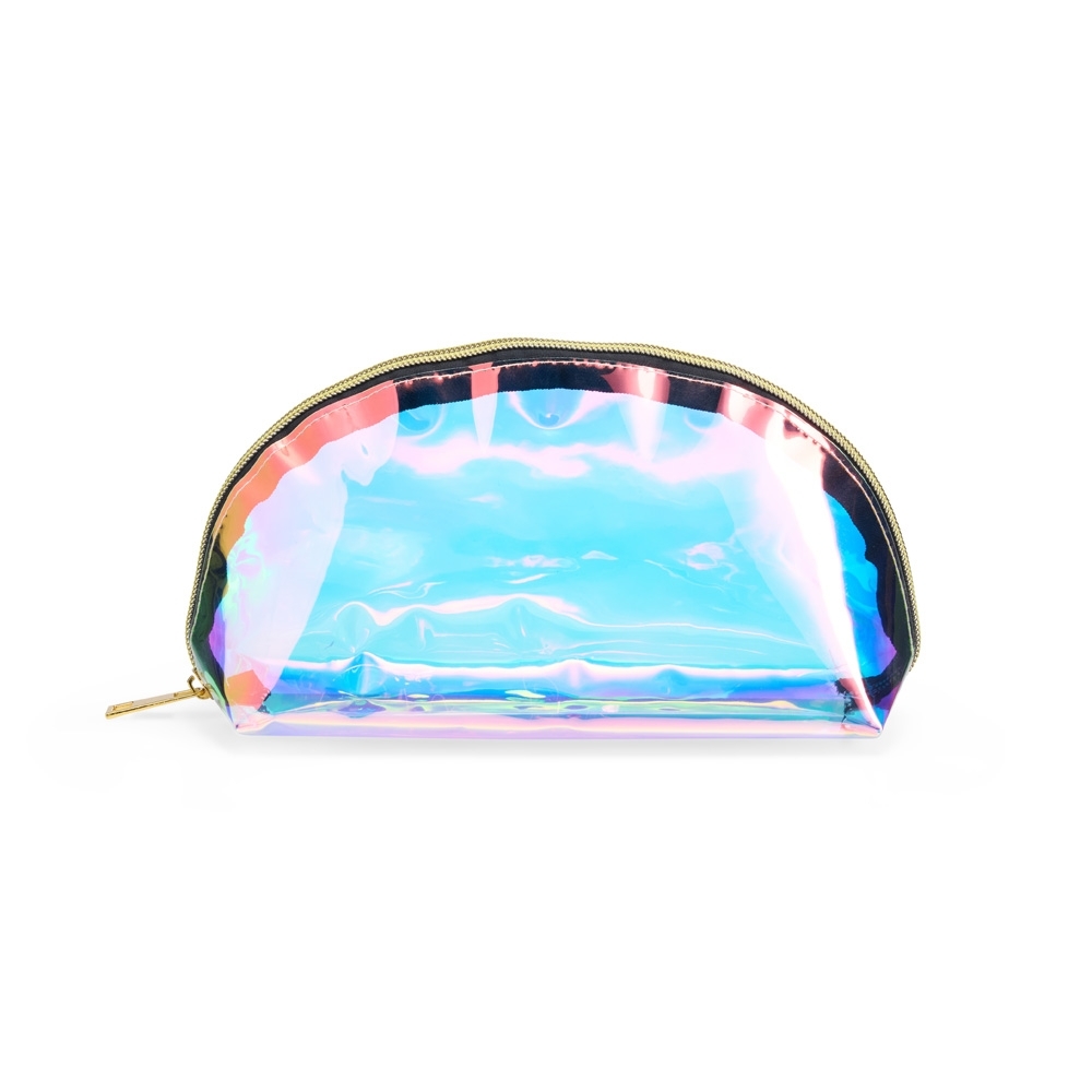 NÉCESSAIRE PLÁSTICO HOLOGRÁFICA SPX-08068-TRA NA COR TRANSPARENTE