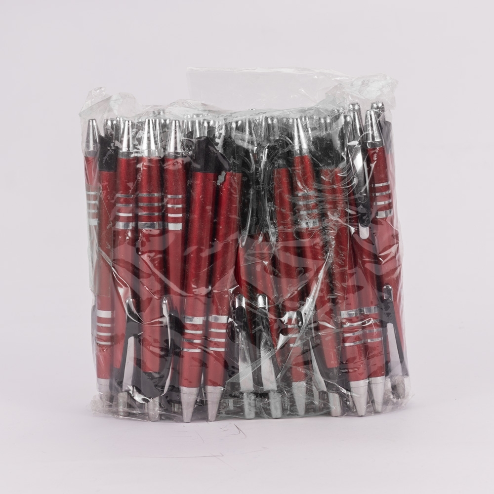 PACOTE C/ 50 PÇS CANETA PLÁSTICA SPX-P@00807-VM NA COR VERMELHO