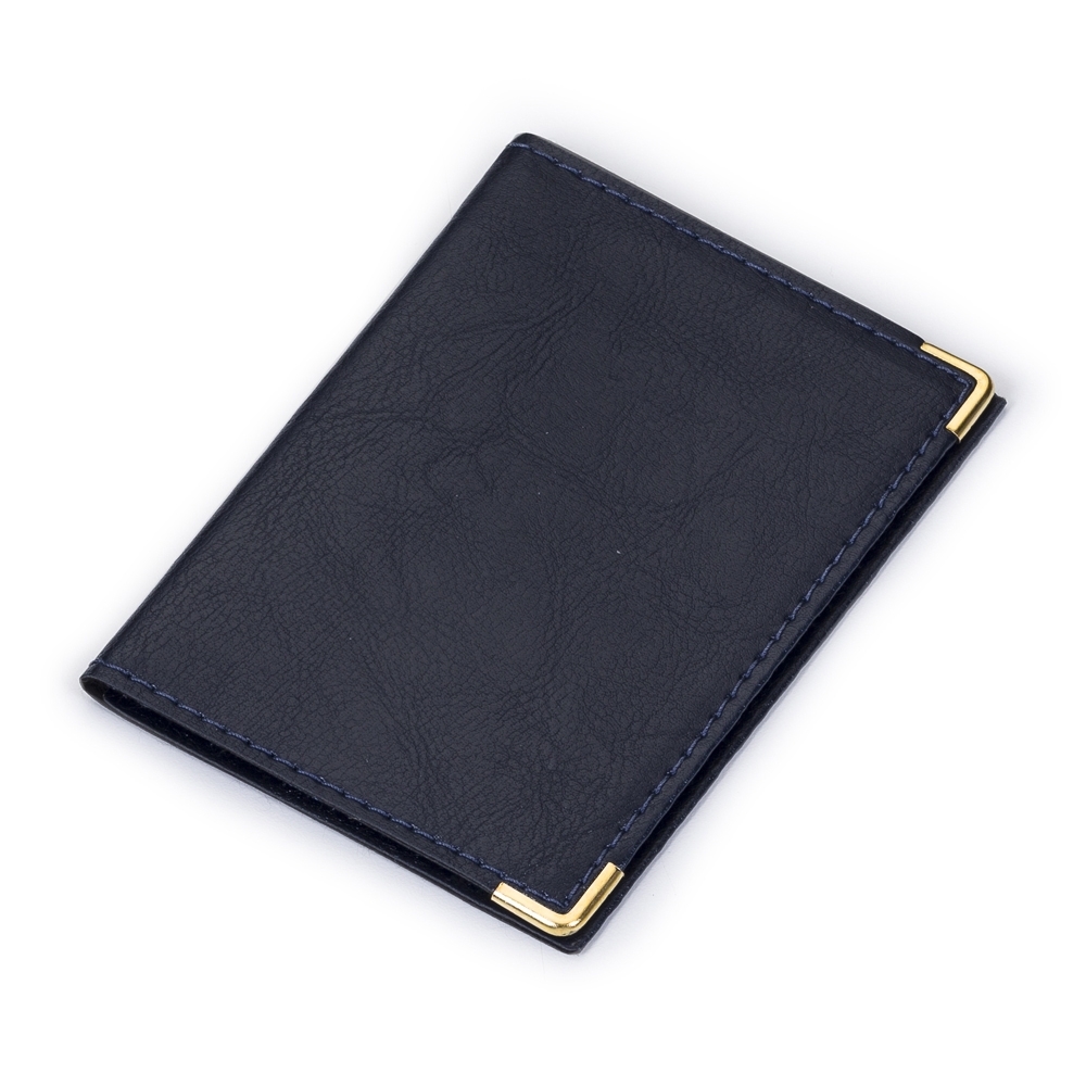 PORTA DOCUMENTO EM COURO SINTÉTICO SPX-12385CD-AZE NA COR AZUL