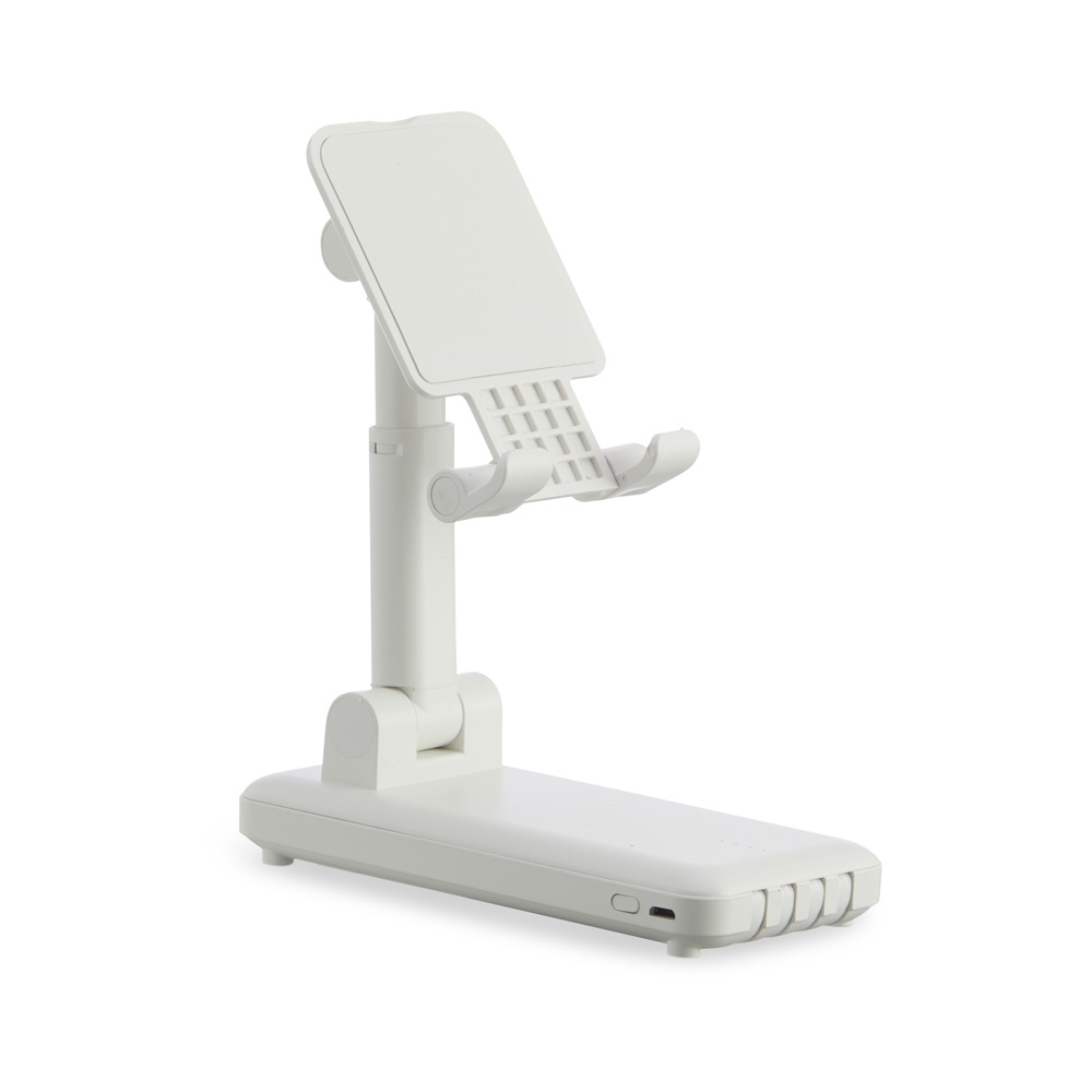 POWER BANK 10.000MAH MULTISSAÍDAS COM SUPORTE SPX-05090-BCO NA COR BRANCO