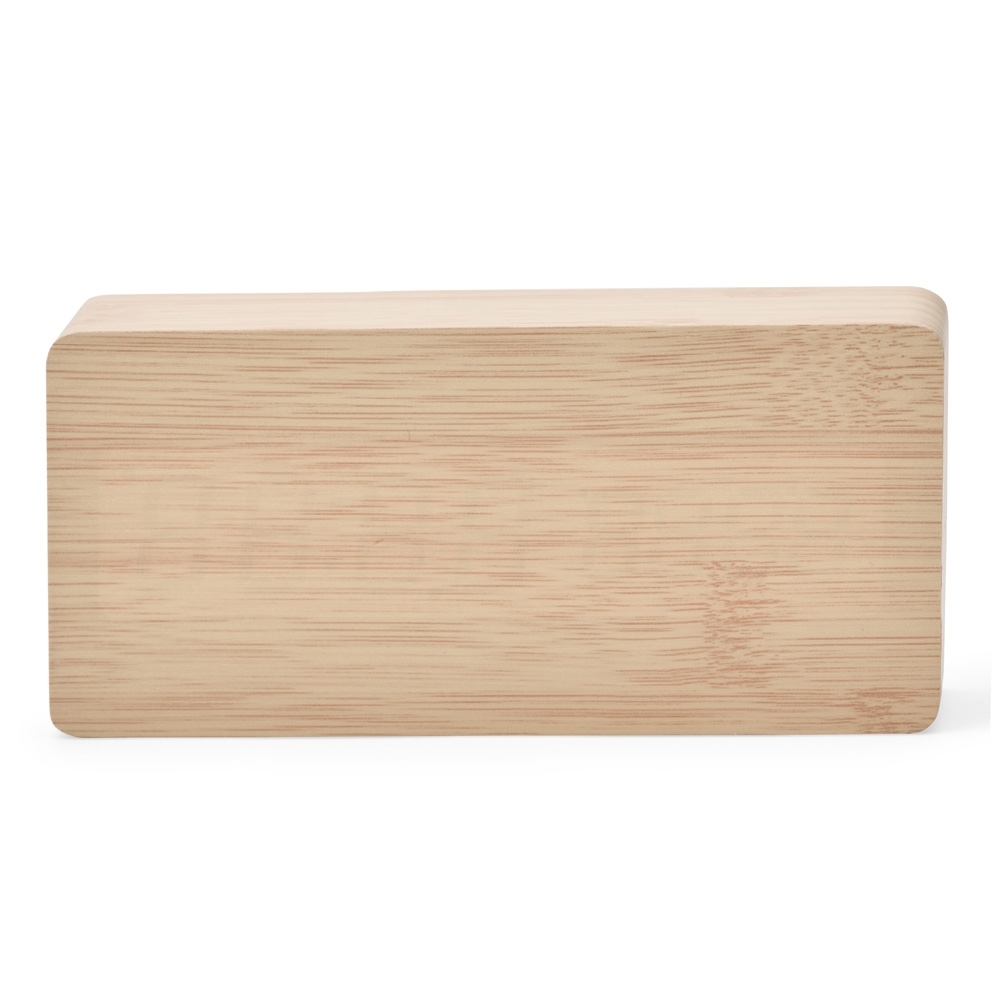 RELÓGIO DESPERTADOR DE MADEIRA COM PAINEL LED SPX-18563B-MAC NA COR BEGE