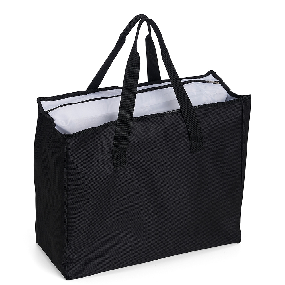 SACOLA TÉRMICA DE POLIÉSTER SPX-18606-PRE/PRE NA COR PRETO