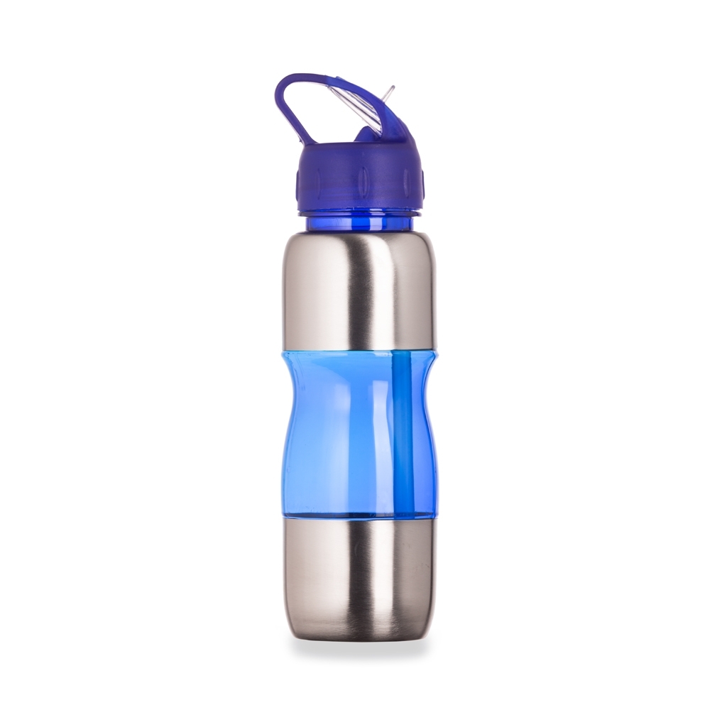 SQUEEZE PLASTICO C/ METAL 600ML SPX-02048-AZU NA COR AZUL