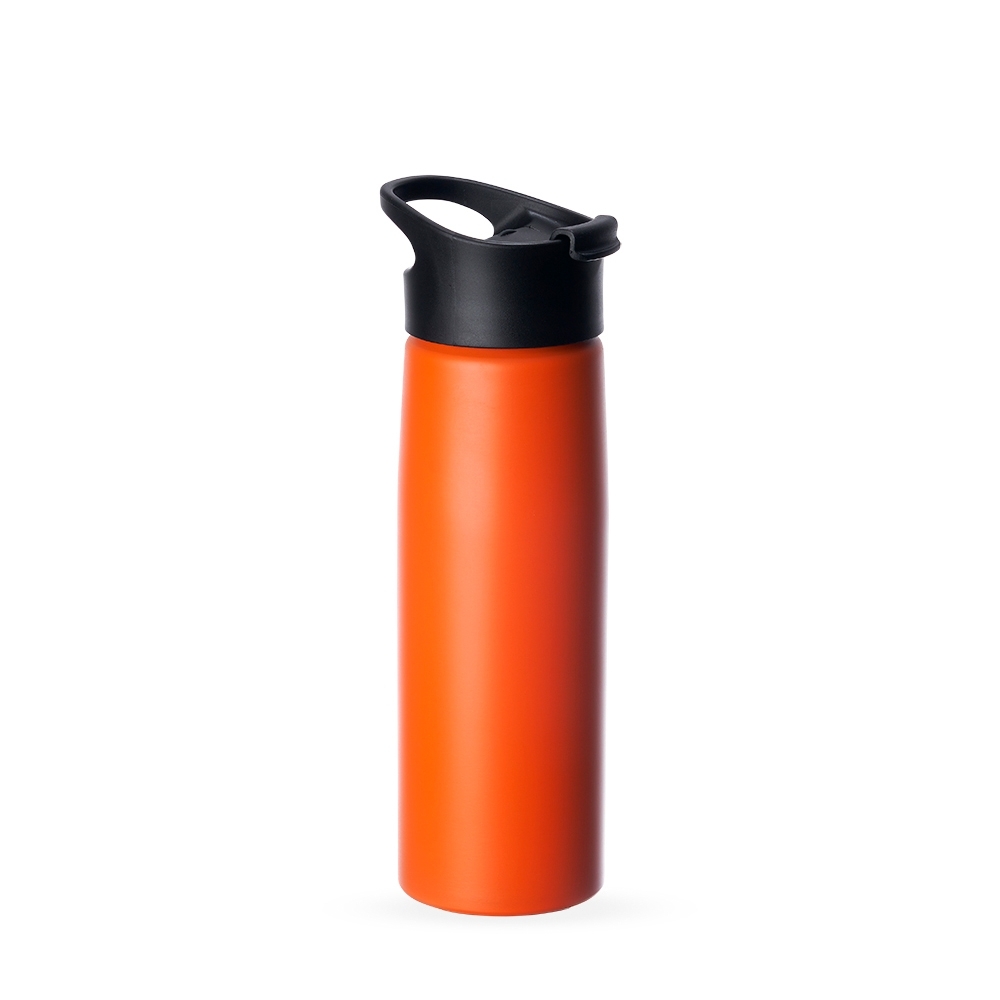 SQUEEZE ALUMINIO 750ML C/ BICO  SPX-18638-LAR NA COR LARANJA