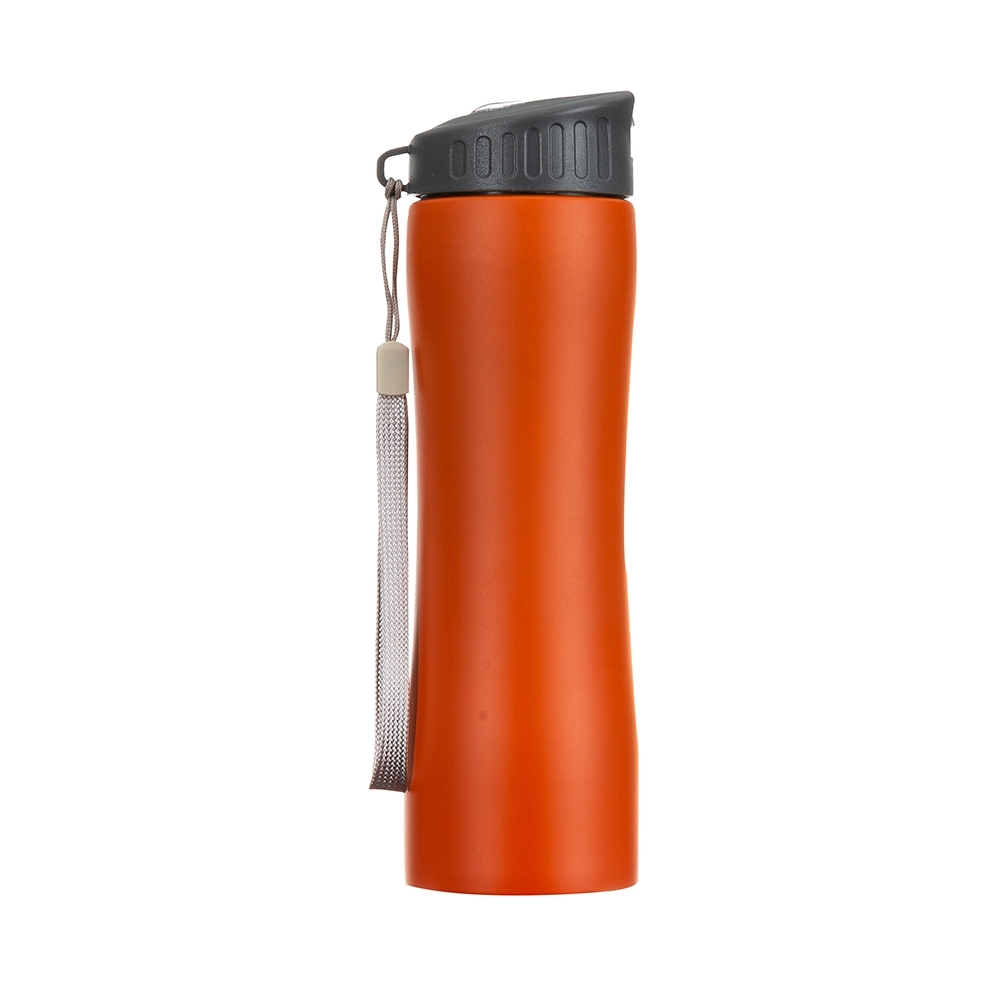 SQUEEZE 600ML INOX C/ ALÇA SPX-18558-LAR NA COR LARANJA