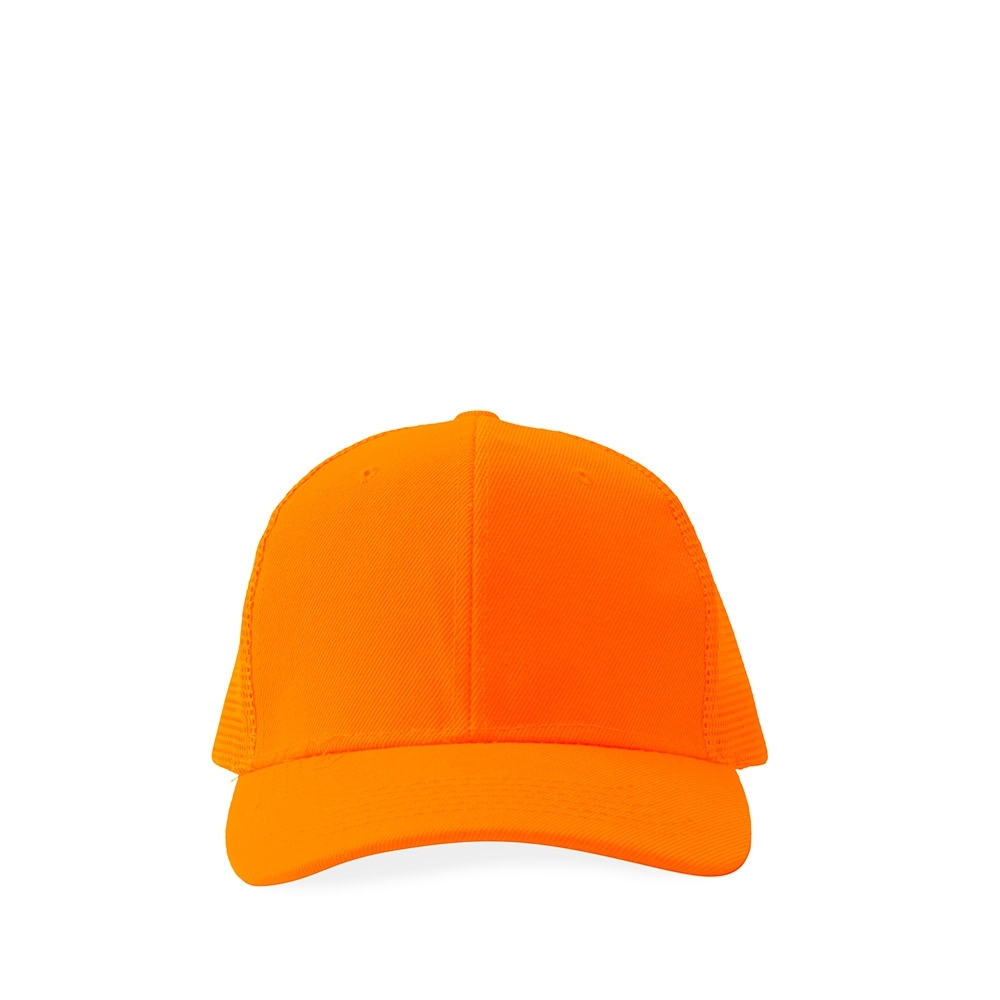 BONÉ POLIÉSTER ABA CURVA COM TELA SPX-18986-LAR NA COR LARANJA