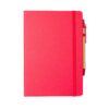 CADERNETA FIBRA DE ARROZ COM CANETA SPX-08290-VM NA COR VERMELHO