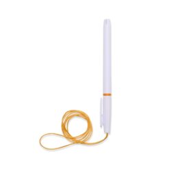 CANETA PLÁSTICA COM CORDÃO SPX-01092-BCO/LAR NA COR BRANCO