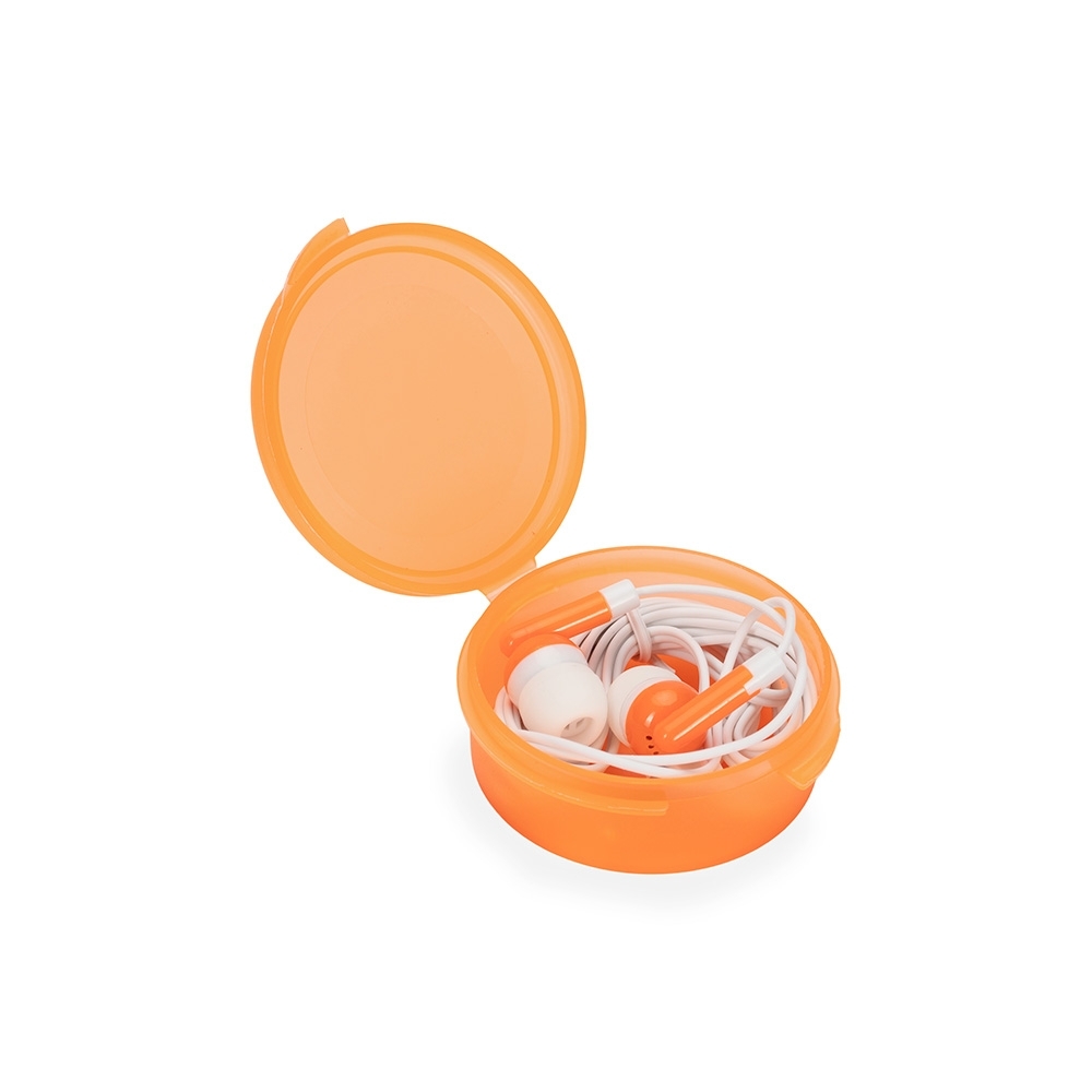 FONE DE OUVIDO STEREO ENTRADA P2 SPX-12927-LAR/BCO NA COR LARANJA