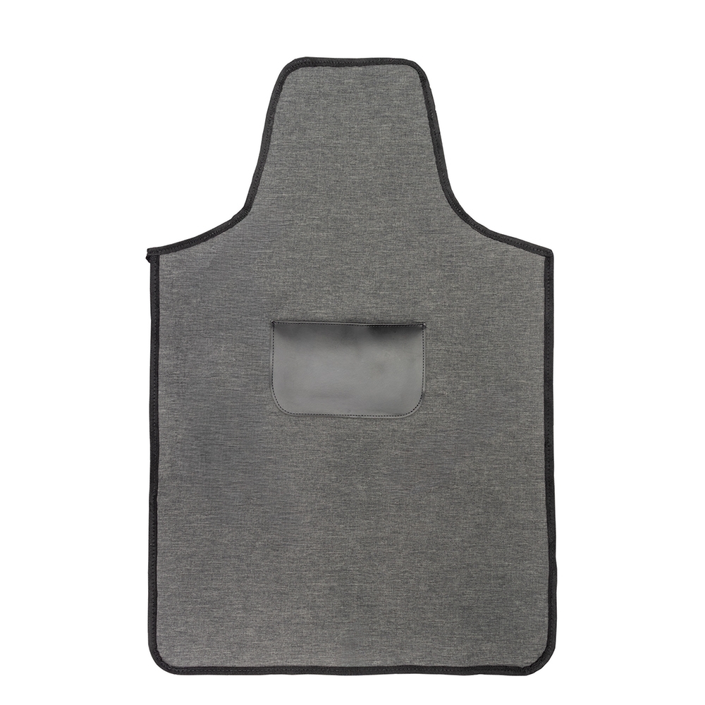 AVENTAL POLIÉSTER PVC MESCLA SPX-15388-PRE/PRE NA COR CINZA