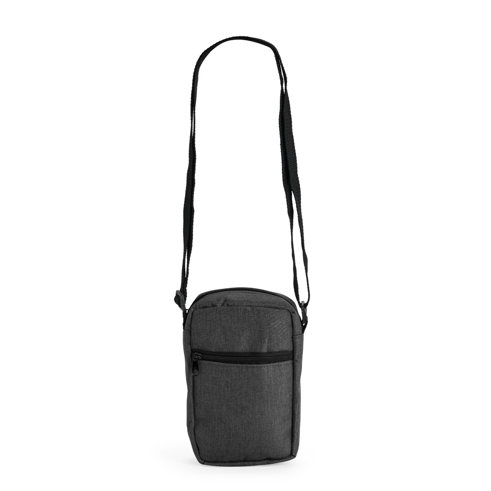 BOLSA DE OMBRO POLIÉSTER PVC MESCLA SPX-15387-PRE NA COR PRETO