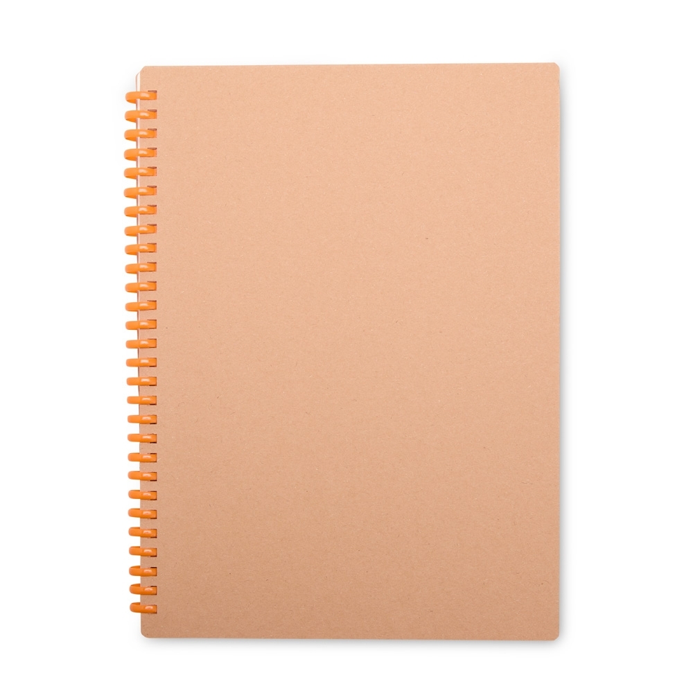 CADERNO KRAFT SPX-09066-LAR NA COR LARANJA