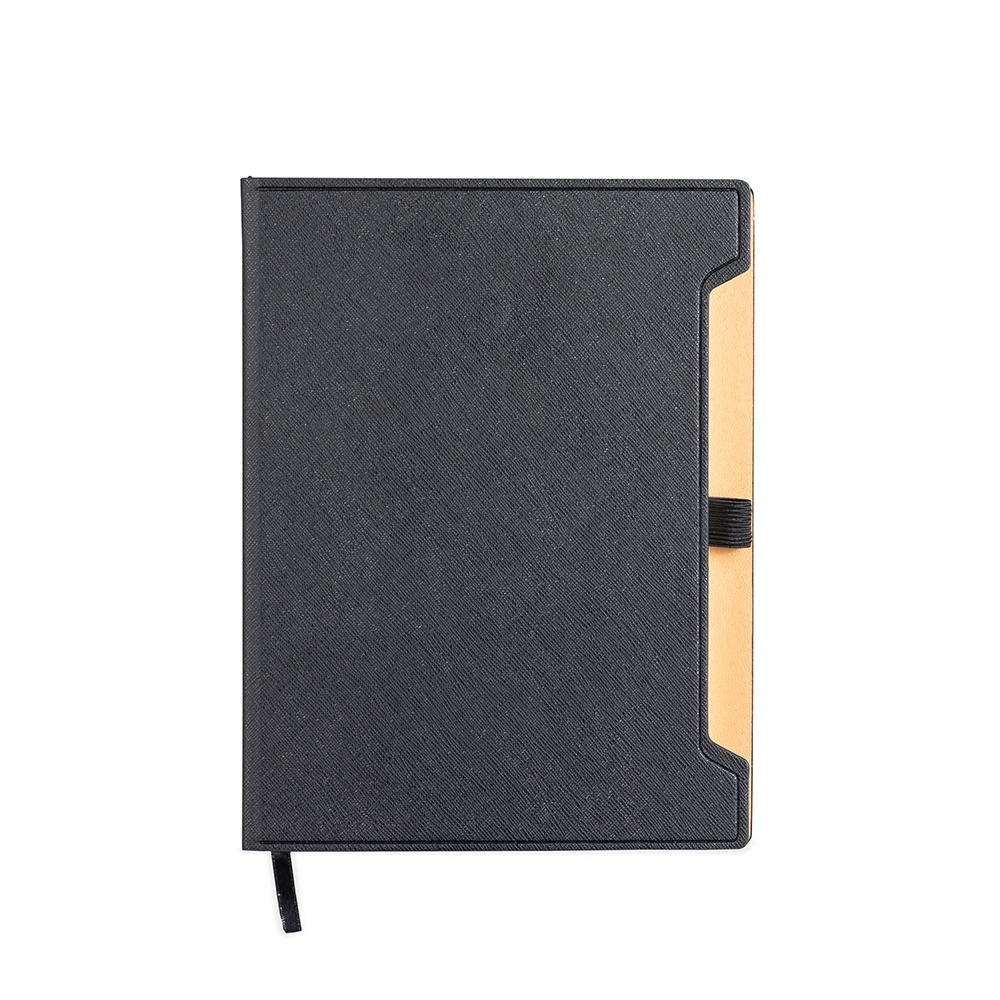 CADERNETA COURO SINTÉTICO SPX-15405-PRE NA COR PRETO